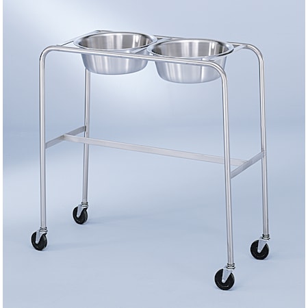 Blickman Snyder Double Basin Solution Stand w/Basin w/H-Brace 7808SS-HB